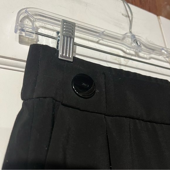 Zara TRF Pleated Wide-Leg Pants Black Size Small - Picture 5 of 9